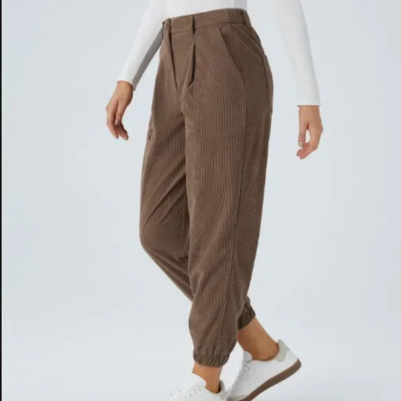 HALARA AuraCord MidRise Corduroy Casual Joggers Size XS Tall NWOT - Picture 2 of 11